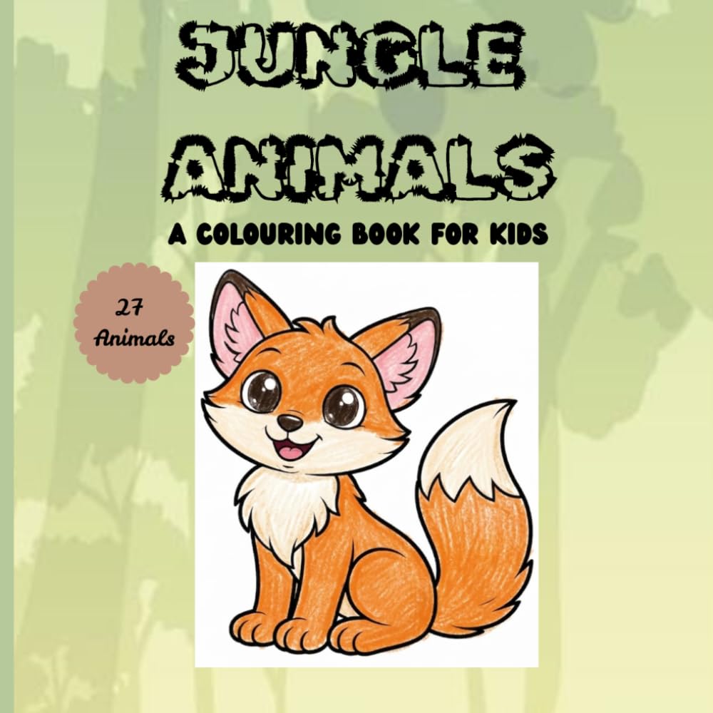 Jungle Animals: A Colouring Book for Kids