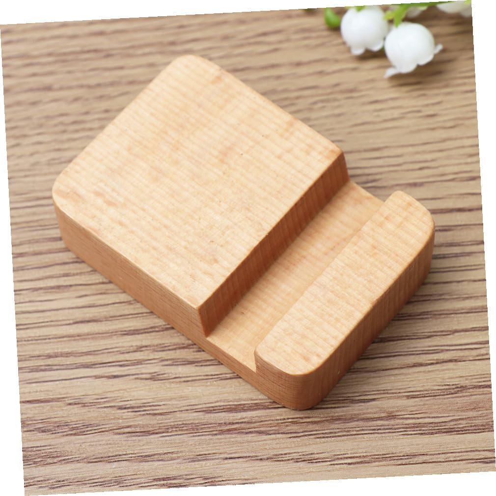 Universal Smartphone Holder Wooden Phone Stand Desk Bracket for Horizontal Vertical Viewing Modern Decorative for Office/Desk image 4