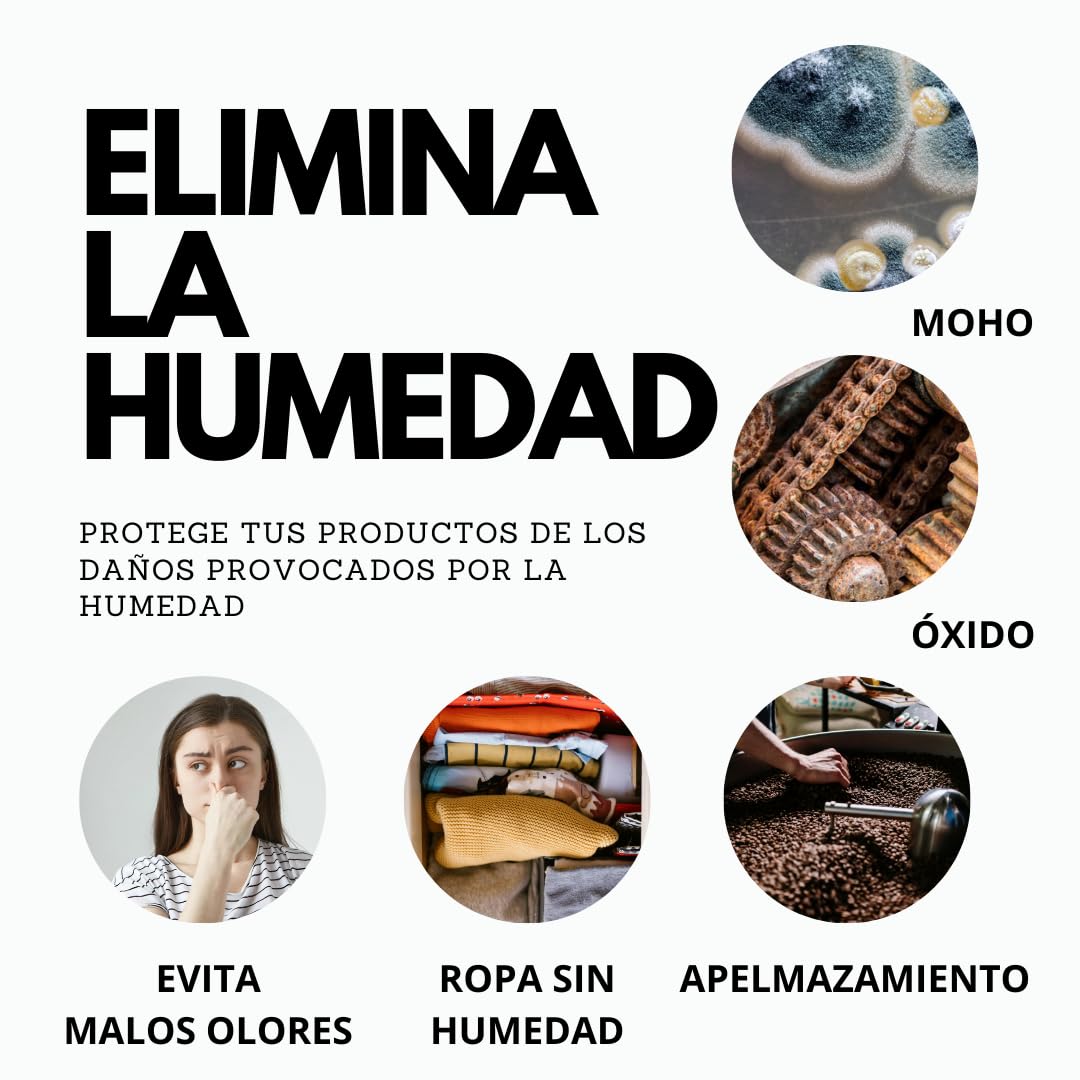 Gel de sílice naranja y blanco 3–5 mm Indicador de saturación Absorbedor de humedad Reutilizable Libre de DMF No tóxico Bolitas desecantes Antihumedad Pack 2 x 1 KG