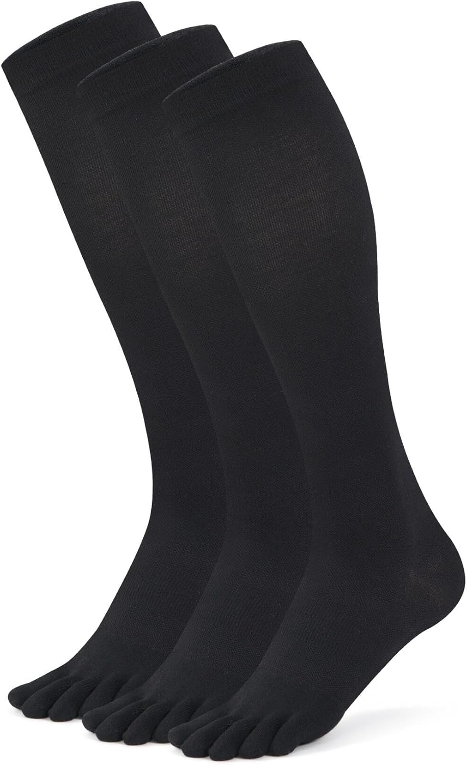 Knee High Compression Socks Cool-max Toe Socks Moisture Wicking Graduated Support for Running,Travel,Flight