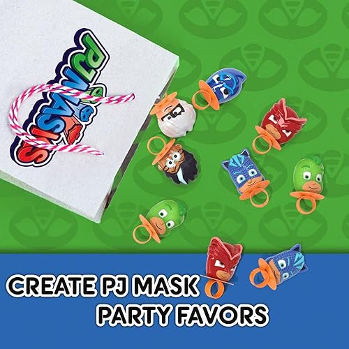 Miniatura 6 de PJ Masks - Juego de 15 anillos de piruleta para niños, para máscaras de pijama, suministros de fiesta de cumpleaños y máscara de pijama,