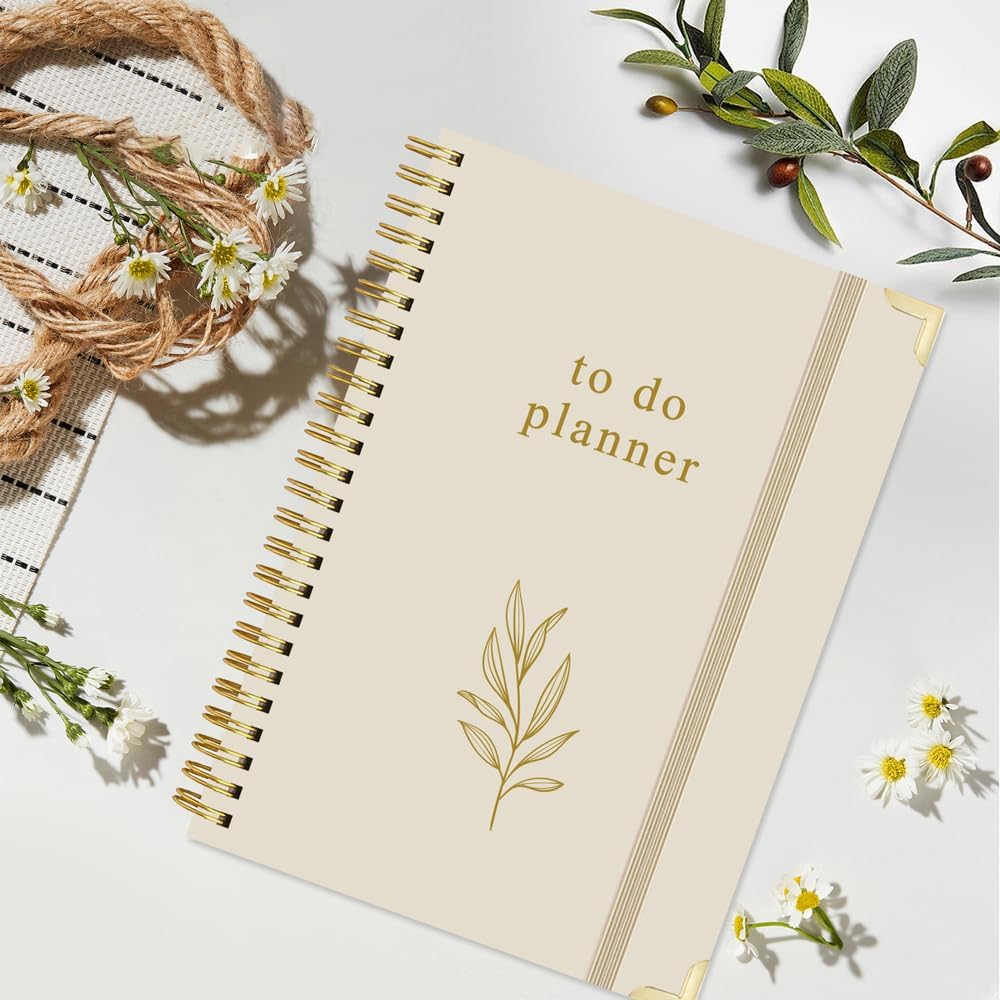 To Do List Notebook - Aesthetic Daily Planner to Easily Organize Your Tasks And Boost Productivity - Undated Planner for School or Office Supplies, 5.8" x 8.5", Beige image 7 of 7 B0D7HYCLBB