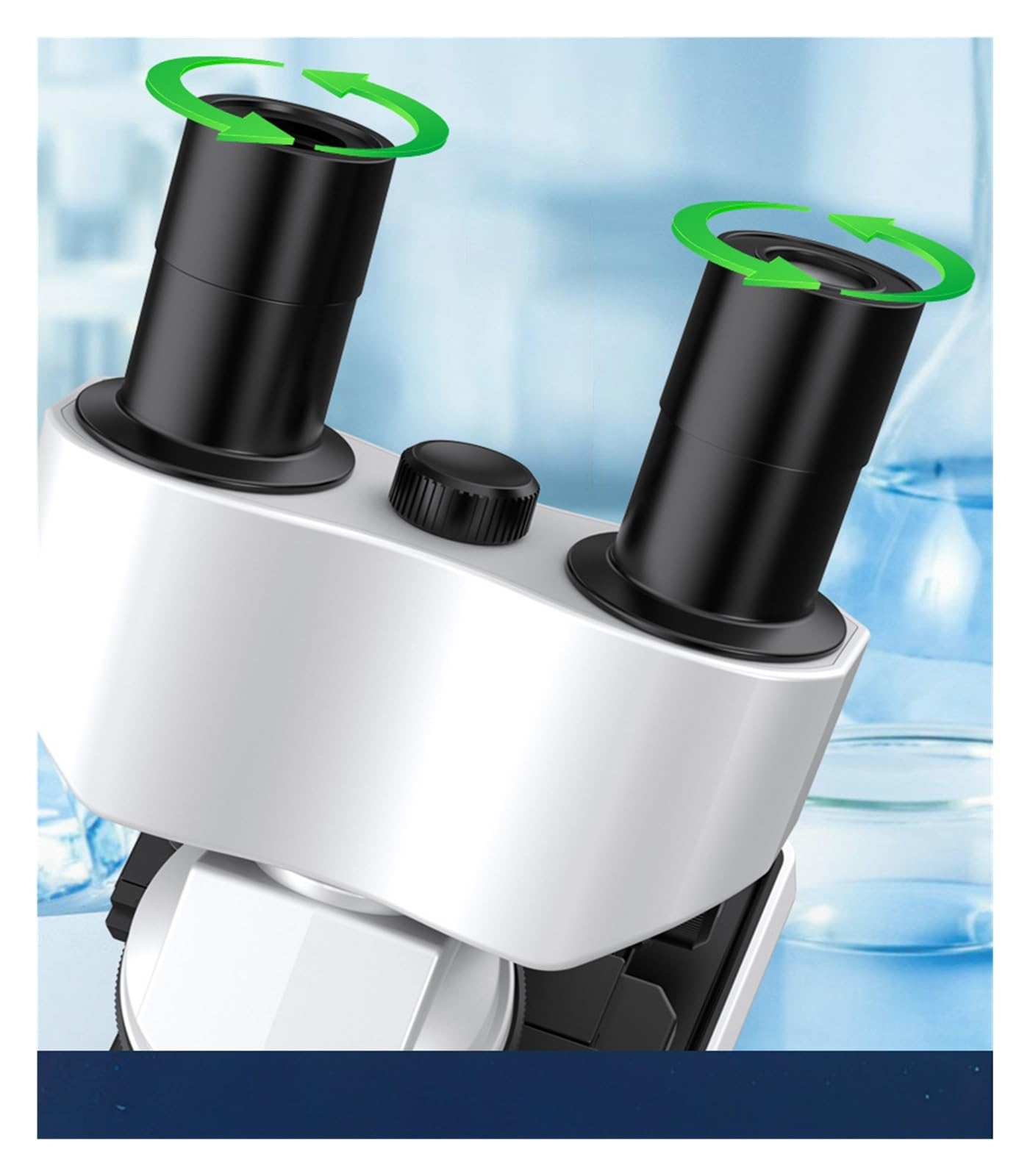 Microscopio compuesto estereoscópico binocular con aumento de 40-1600X, ideal for niños, estudiantes y educación en el hogar.