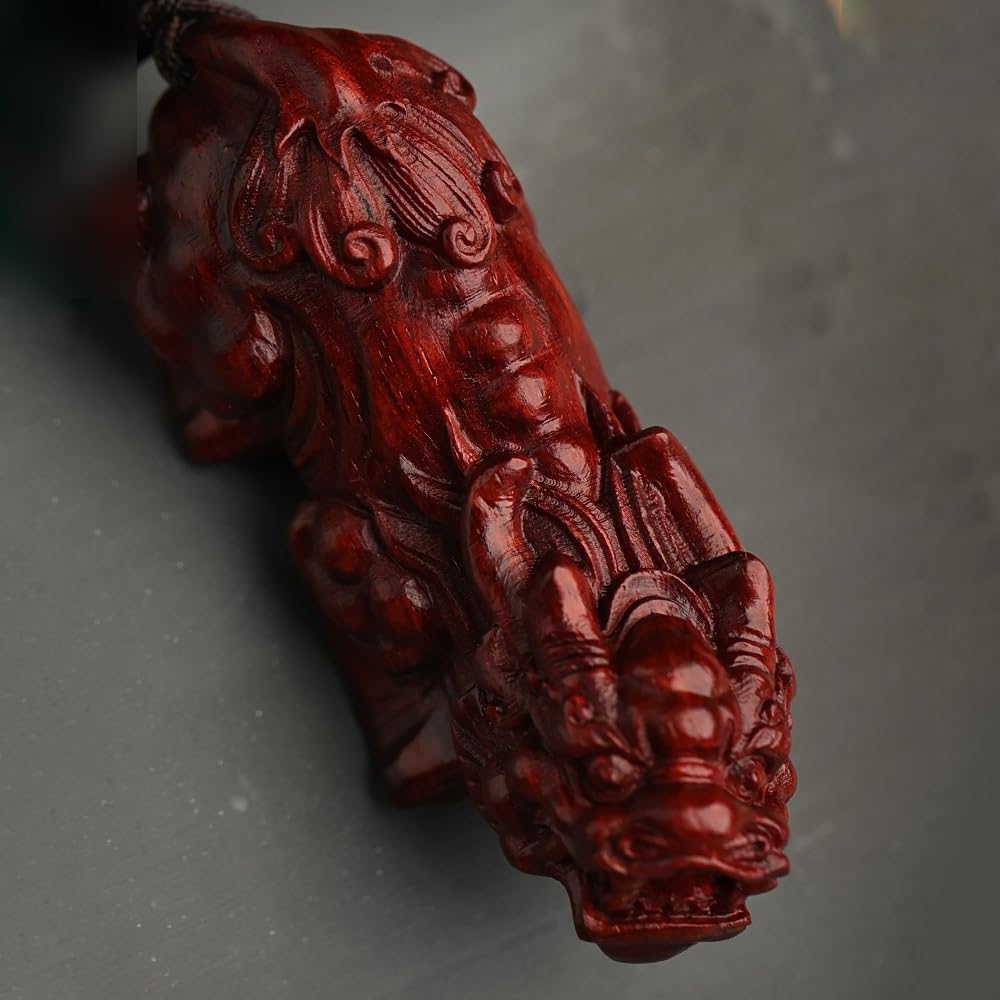 Breloczek do Samochodu Red Sandalwood Pixiu Car Key Chain Pendant Men And Women Gift Peace, Backpack Portable Decoration