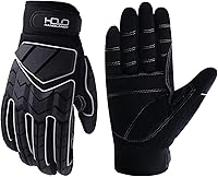 Vista 10 de HLDD HANDLANDY Heavy Duty Work Gloves, TPR Protector Impact Gloves, Men Anti Vibration Mechanic Work Glove TouchScreen
