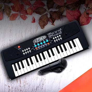 RYLAN Kids Keyboard Piano |37 Keys Piano for Kids Electronic Piano with Microphone |Educational Musical Toys for 3 4 5 6 Year Old Boys Girls|Gifts Age 3-5-(Black)