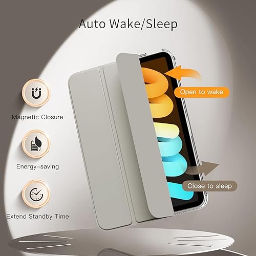 Miniatura 133 de MoKo Funda para iPad mini 7 (A17 Pro) Generation Case 2024, iPad mini 6 2021, funda delgada y ligera de 8.3 pulgadas de carcasa de policarbonato