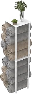 Relaxdays Handtuchhalter Wand, für gerollte Handtücher, Handtuchturm, HBT: 83,5x20x20 cm, Handtuchregal, Eisen, Farbe