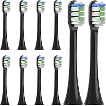 Replacement Toothbrush Heads Fit for 7MAGIC D26 Electric Brush. Black Medium
