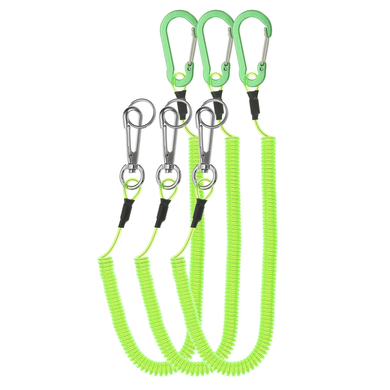 PATIKIL 3pcs Retractable Spring Coil Straps