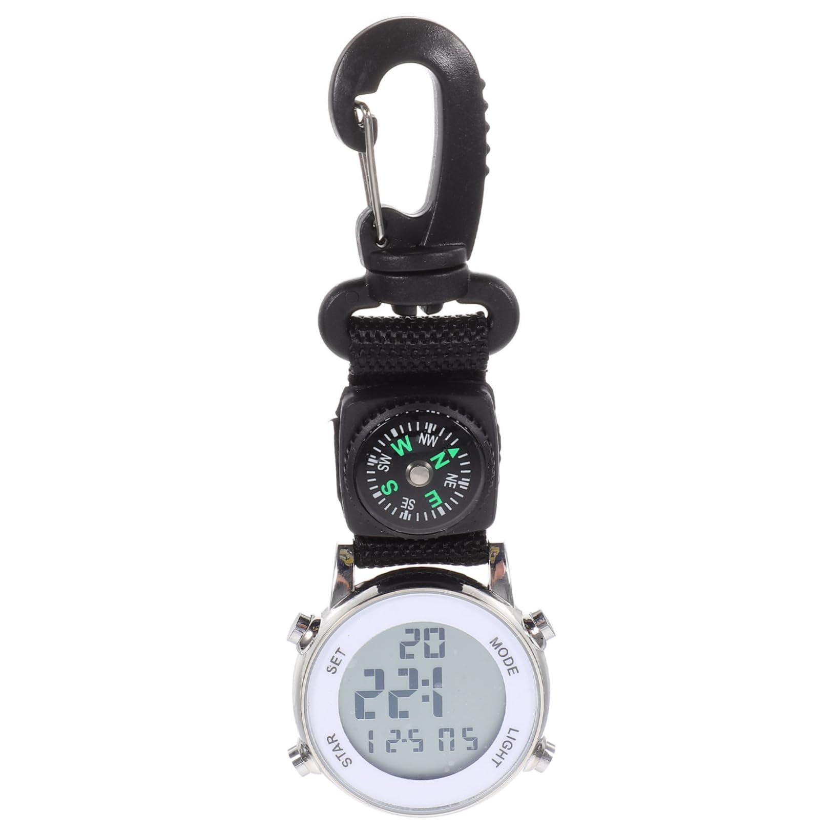 Sosoport 3piezas Reloj Electrónico De Bolsillo Multifuncional Clip para Actividades De Nylon Resistente y Portátil
