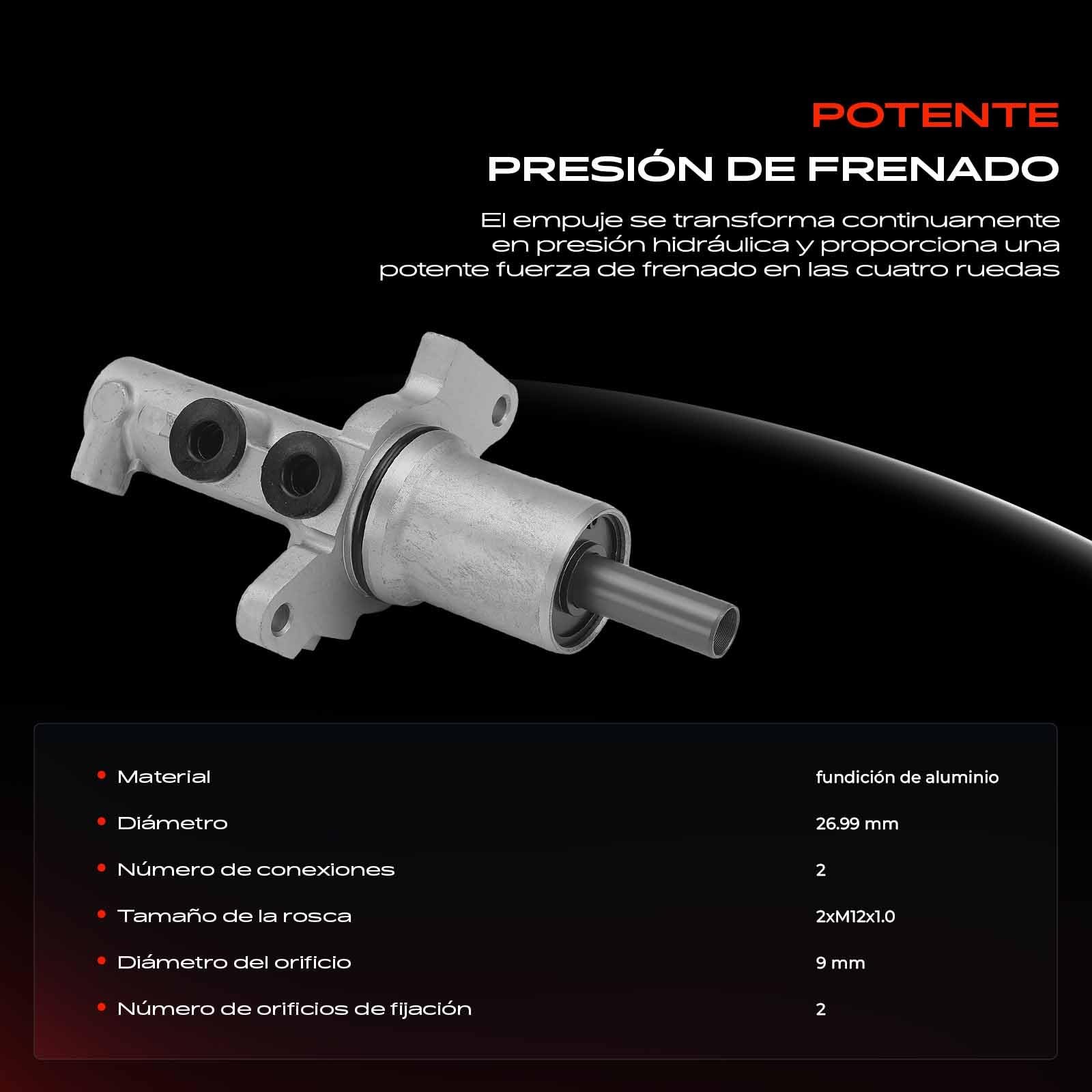 Frankberg Bomba de freno Compatible con Sprinter 3-T Bus B906 1.8L Sprinter 5-T Plataforma/Chasis B906 2.2L Sprinter 3 5-T Furgoneta B906 2.2L Sprinter 5-T Plataforma/Chasis B906 2.1L 0004317501