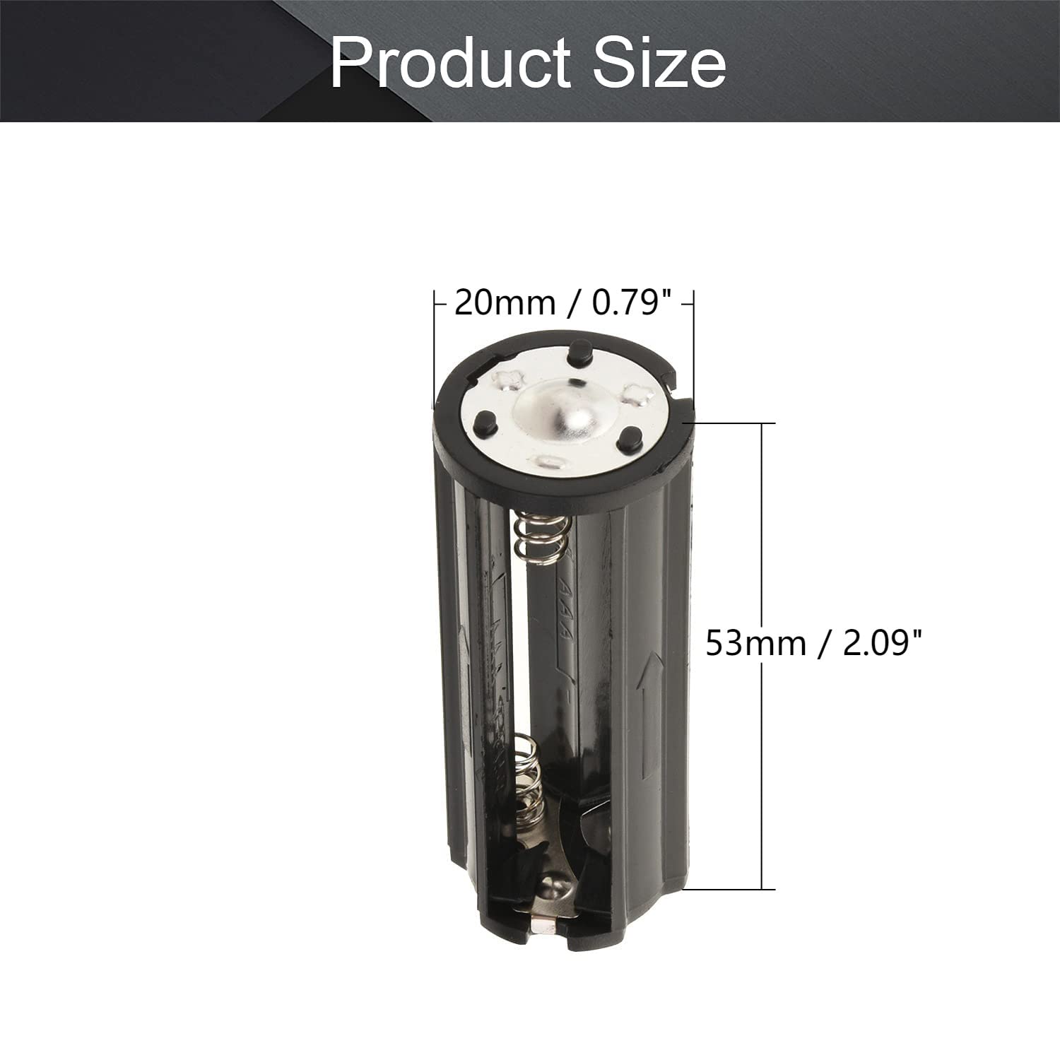 Fielect AAA-zu-AA Batterie-Adapter – 8 Stück, Schwarz, Für Notfälle Und Elektronik, 4,5 V Ausgang