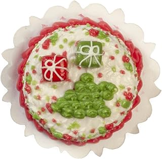 Dollhouse Christmas Cake Royal Icing 1:12 Festive Baking Shop Store Accessory