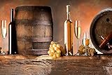 AVWXZBDFH Pósteres E Impresiones De Vino Blanco Y Barril, Lienzo Vintage, Arte De Pared Para Decoración De Sala De Estar, 40 X 60 Cm, Sin Marco