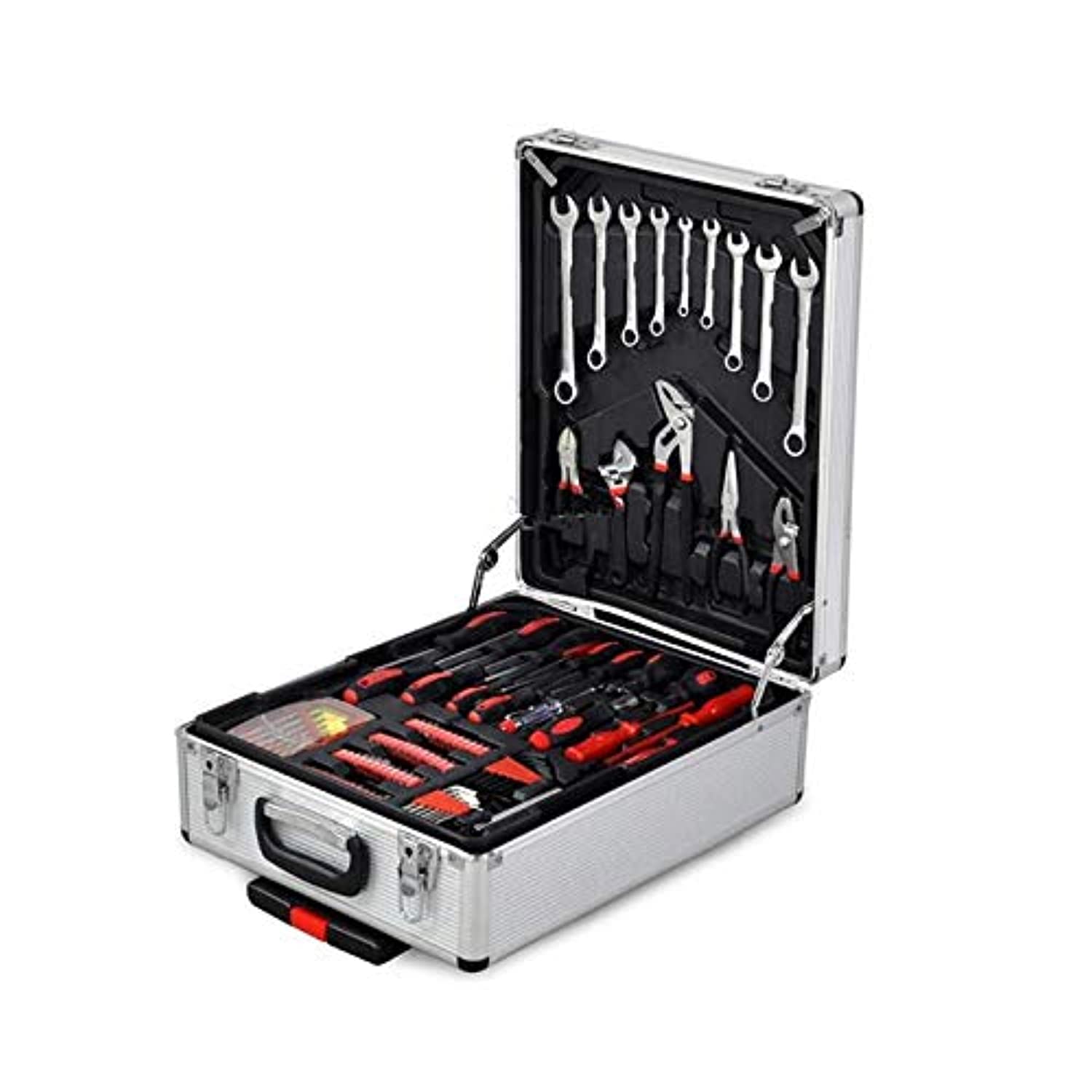 186Pcs/Set Socket Spanner Set 1/4 Drive Metric Extension Bar With Box Car Repair Tool Ratchet Torque Wrench Automobile Tools Kit With Aluminium Box