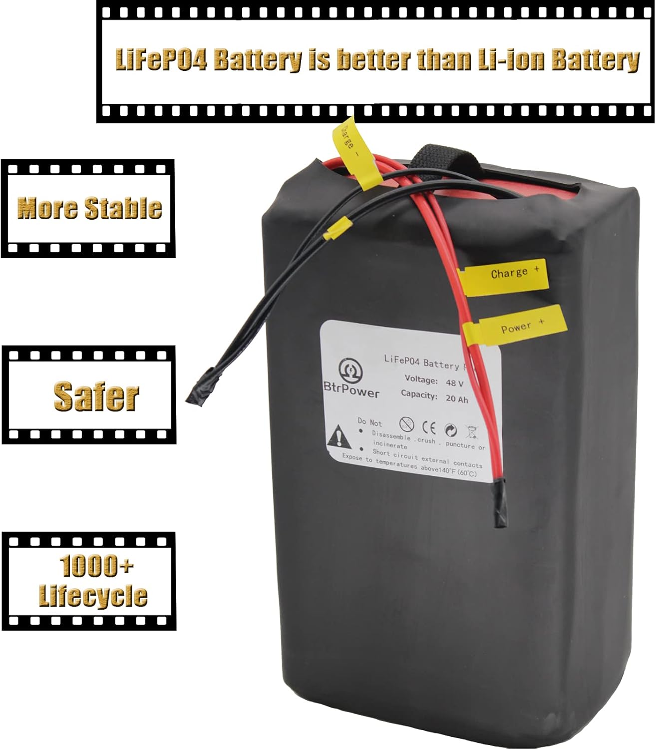 Free Shipping Over $50 BtrPower Electric Bike Battery 20AH 36v 48v 60v 72v LiFePO4 Battery Pack with 50A BMS and 5A Fast Charger for 1500W-350W Motor,Perfect for Ebike E-Scooter E-Tricycle E-Motorcycle Cheapest π BtrPower Electric Bike Battery 20AH 36v 48v 60v 72v LiFePO4 Battery Pack with 50A BMS and 5A Fast Charger for 1500W-350W Motor,Perfect for Ebike E-Scooter E-Tricycle E-Motorcycle