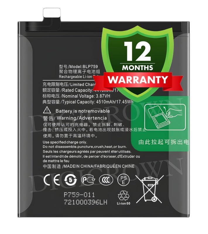 Image of Original BLP759 Battery Compatible for OnePlus 8 Pro - (4510mAh) - 1 Year Warranty DF7