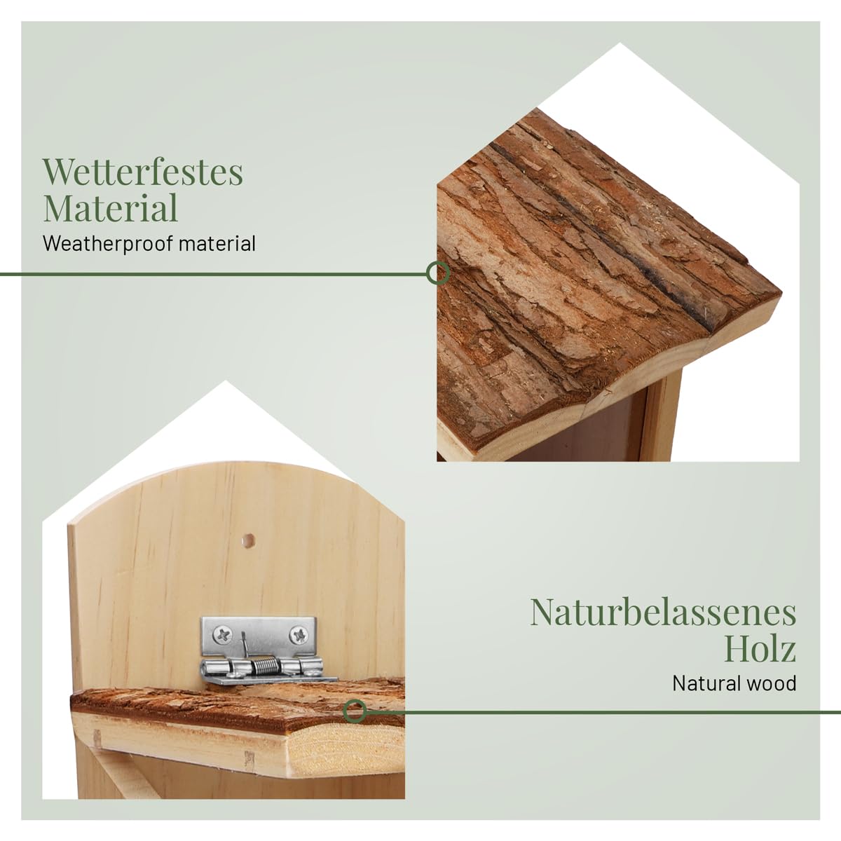 WILDLIFE HOME Eekhoornvoederhuis van grenenhout, weerbestendig