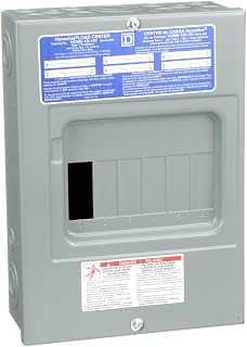 Square D HOM612L100SCP Homeline 100A 6-Space 12-Circuit Indoor Load Center with Cover - Main Lugs Panel