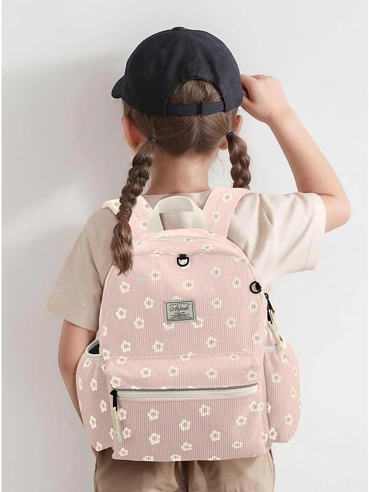 Corduroy Kids Backpack for Boys 6-10: Boys Girls Backpacks for Elementary Kindergarten 15” H Fit Folder - Image 2