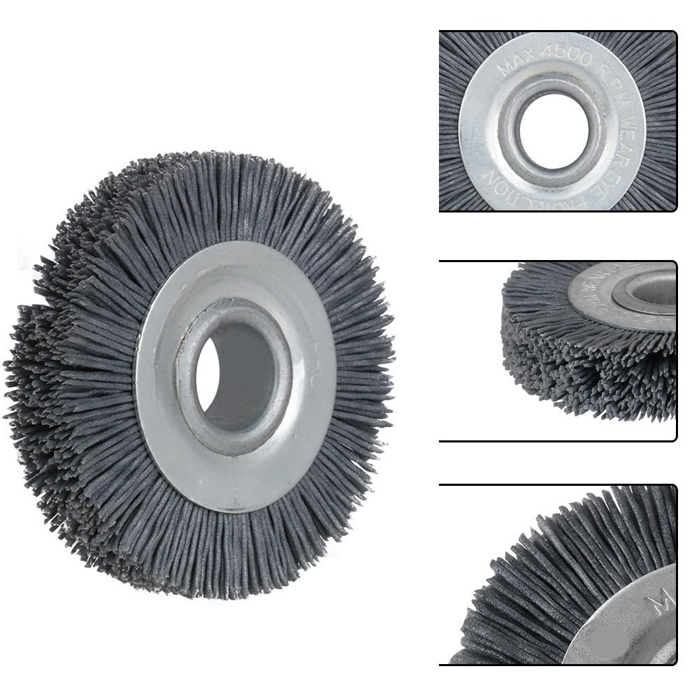 Koło polerskie Nylonowa szczotka do drewna i metalu Średnica 7 cm Otwór 16 mm
