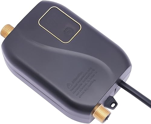 Miniatura 5 de Calentador de agua de 110 V, 3000 W, mini calentador de agua eléctrico instantáneo sin tanque, calentador de agua eléctrico con pantalla LCD para