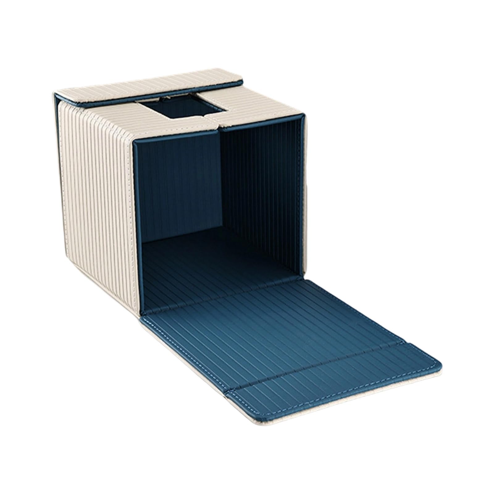 Boîte à mouchoirs carrée en simili cuir chic de qualité supérieure pour salon élégant
