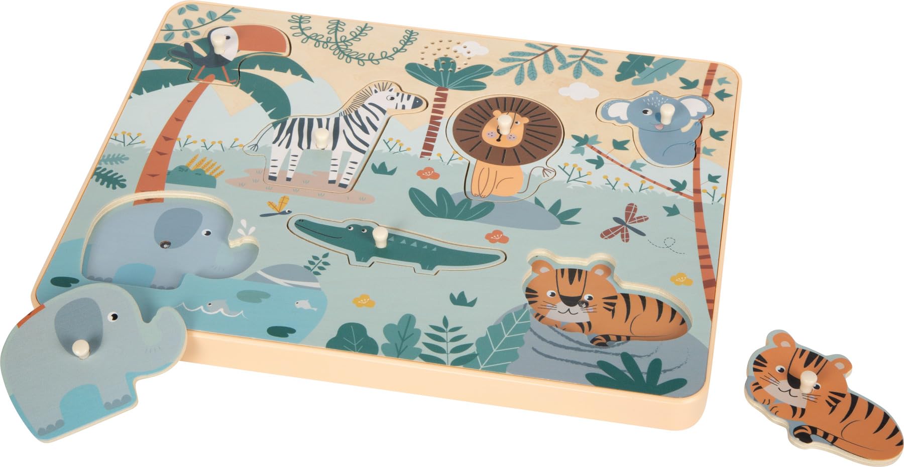 Puzzle ad incastro Versi degli animali "Safari"