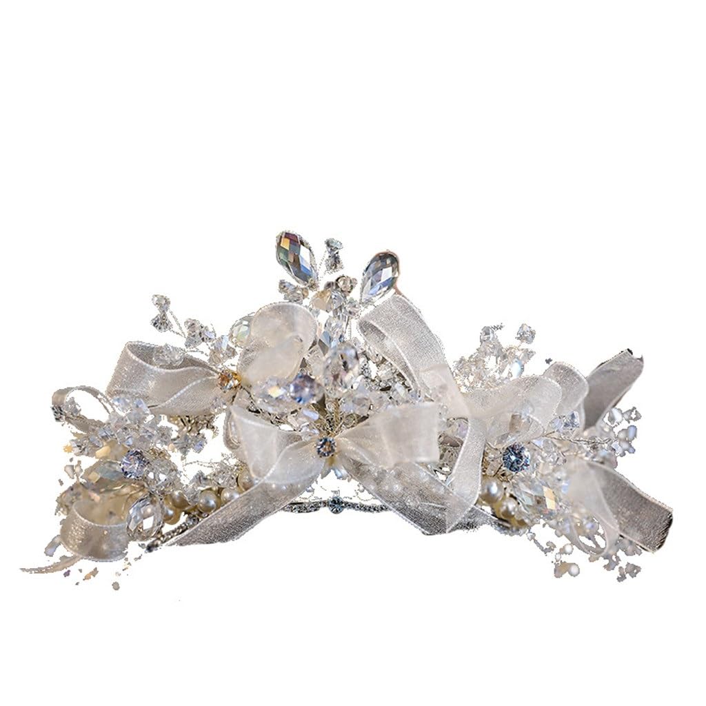 Accesorios de boda JFDBGU con corona de perlas y lazo de novia estilo coreano