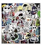 Halloween Stickers for Laptop Computer (50Pcs),Gift for Teens Adults Girl,Waterproof Tim Burton Stickers for Water Bottle,Horror Movie Vinyl Stickers for Skateboard,Phone Car