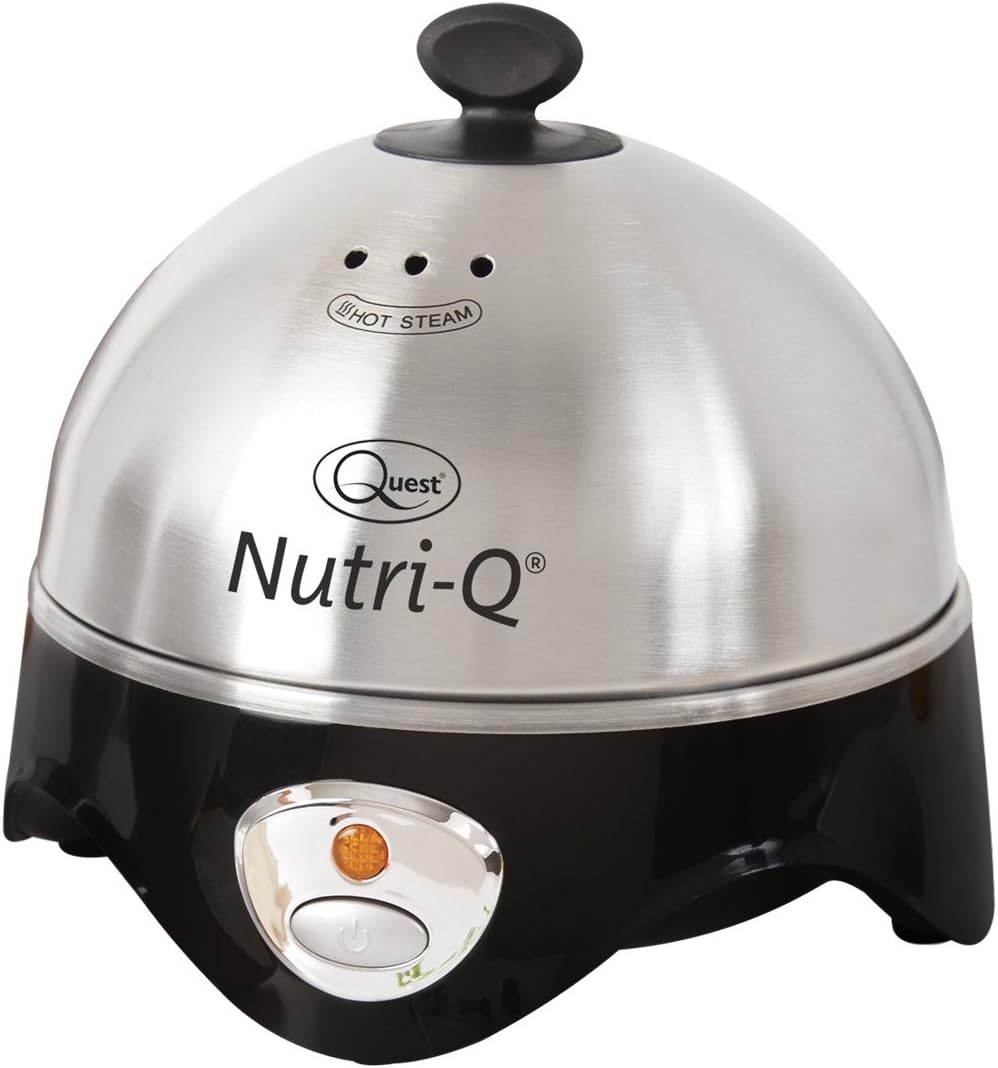 Quest Nutri-Q Multi-Functional Egg Cooker & Omelette Maker/Boil Up To 7 Eggs At Once/Comes Complete With Poaching & Omelette Trays/Stainless Steel Finish