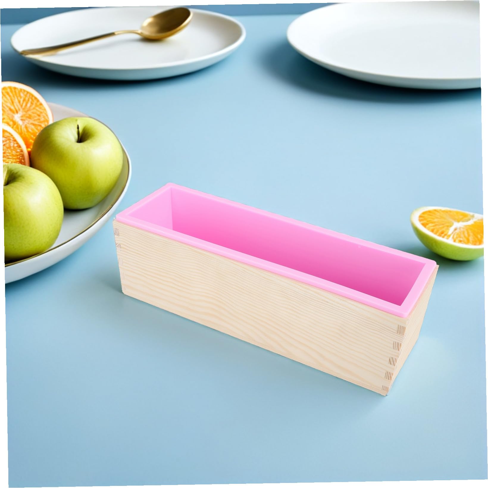 jojofuny Molde de Madera para Tostadas Antiadherente Molde de Madera con Tapa para Hornear Pan Multiusos para Tartas de Queso y Sándwiches Cocina