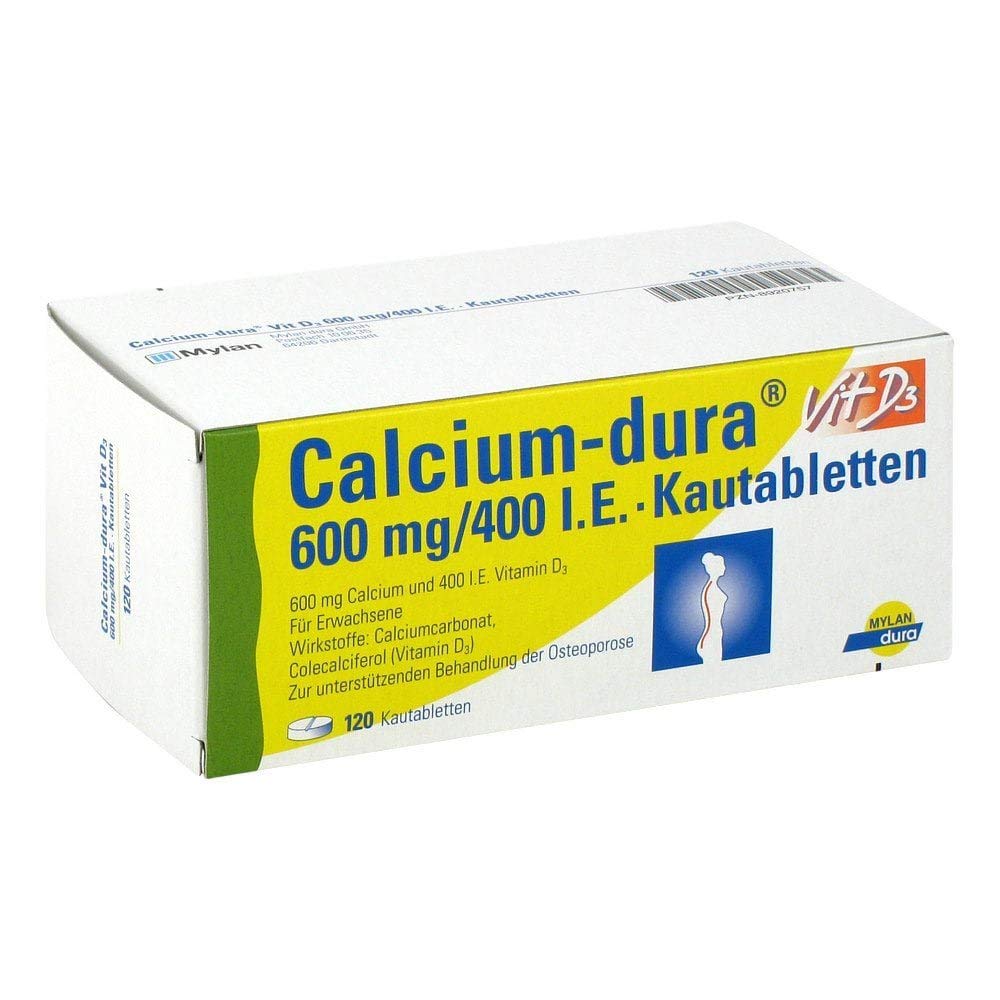 Cooper Consumer Health Deutschland GmbH Calcium DURA Vit D3 600 mg/400 I.E. 120 St:CALCIUM Magnesium+Kalium Kontrolllösung niedrig Vit.D3