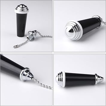 8cm Light Pull Chain Extension with 85cm Ball Chain Black