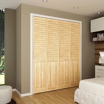Kimberly Bay Closet Door, Bi-fold, Louver Panel Plantation 28x80