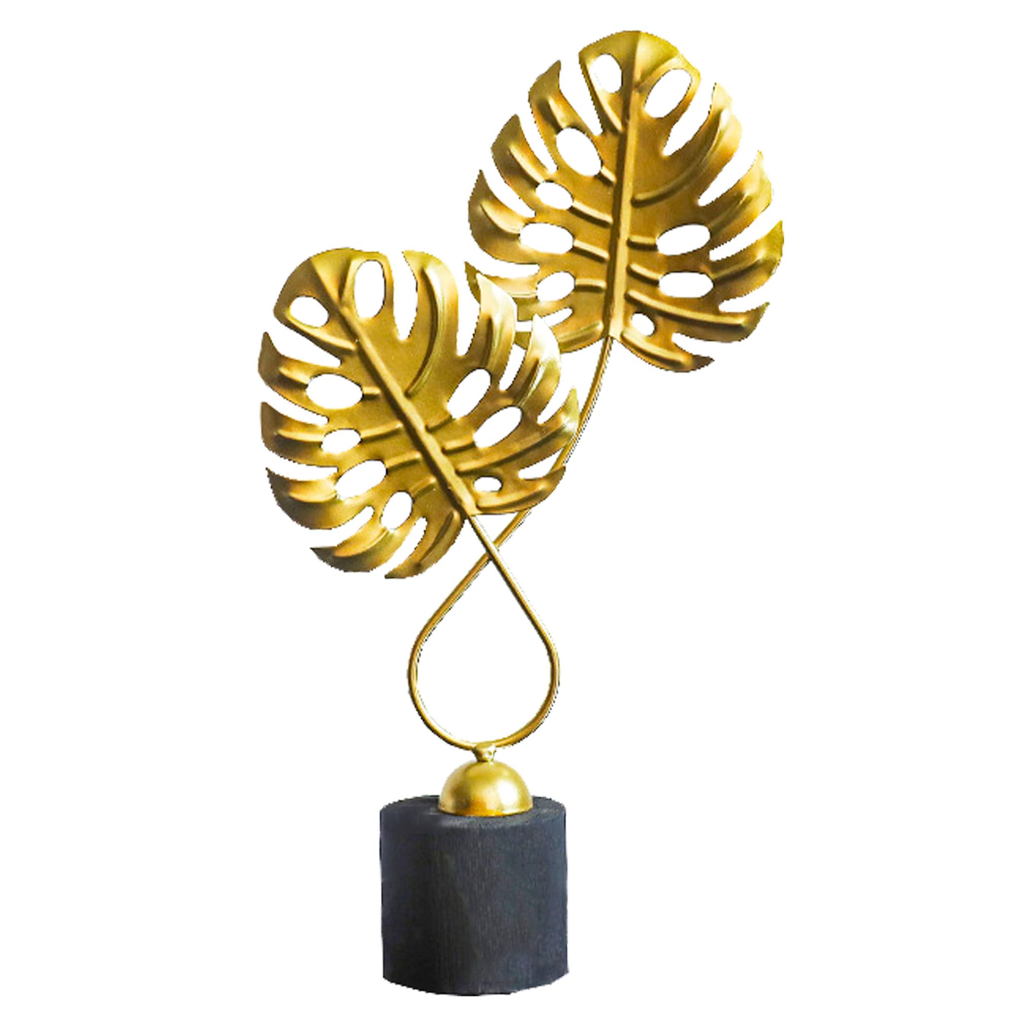 Estatua Metal Moderno, Abstracto Adorno Salon Moderno, Abstracto Estatua Follaje Moderno, Artístico Figura Decoracion Salon, Ornamento Arte, Decoracion para Casa Hogar Salon Escritorio (Hoja común)