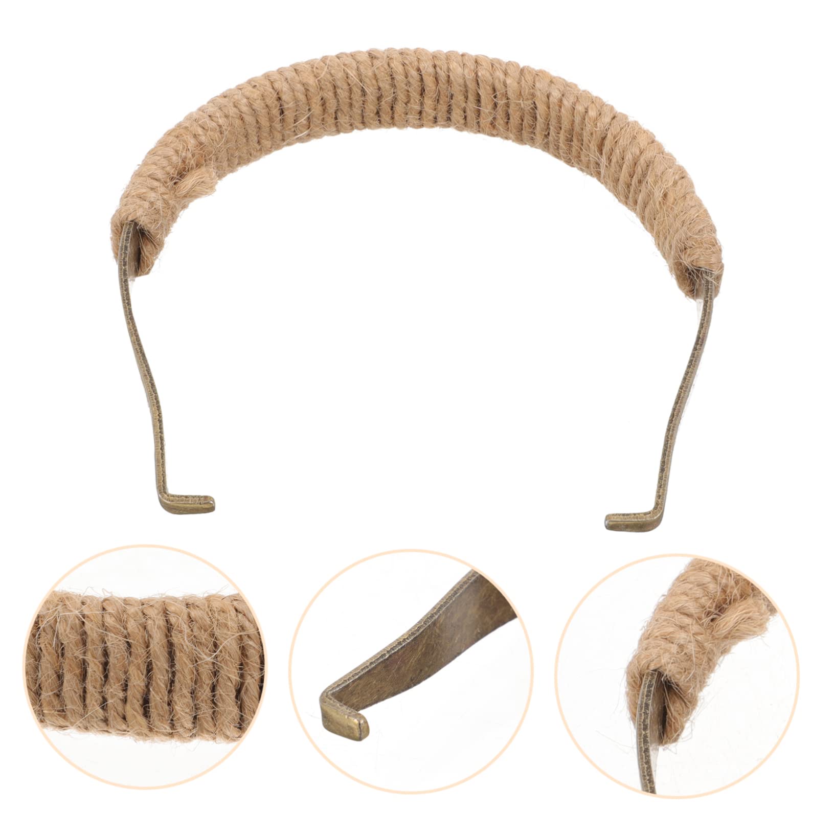 Mango Tetera Reemplazo Resistente Al Calor Para Tetera Cerámica Diseño Rústico Con Cuerda De Cáñamo Mediano Accesorio Ergonómico Para Cocina Japonesa y Coreana