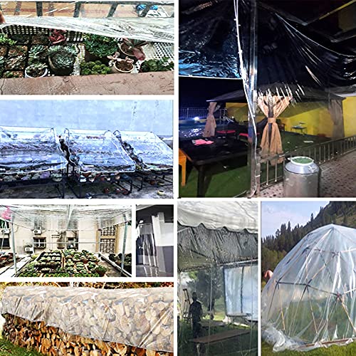 Cubierta de PVC resistente 2x2m transparente para balcón y cenador impermeable 4