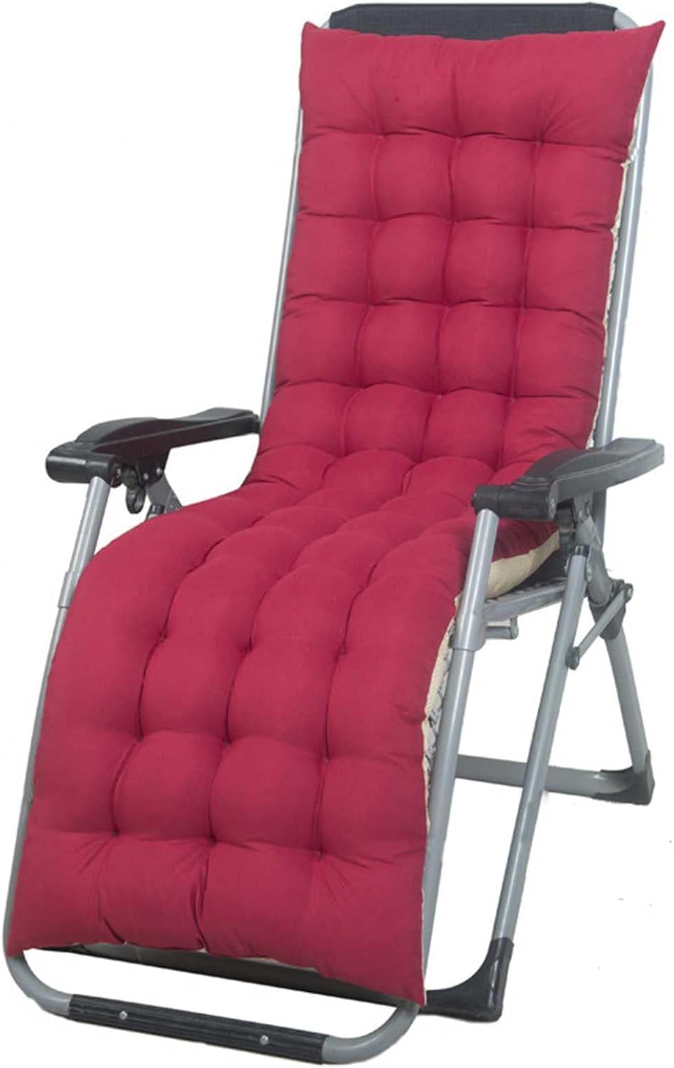 Cuscini per sedia a dondolo con schienale alto, cuscini per sedia a dondolo da esterno e spiaggia, comodi accessori da giardino rossi, 48 x 170 x 13 cm, cuscini di ricambio per il relax