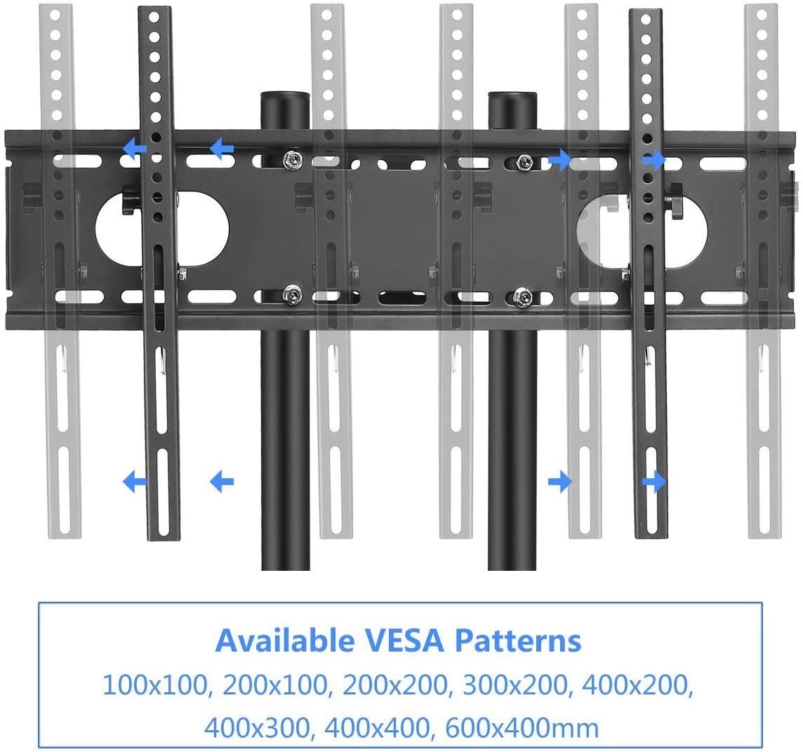 Crеаtіvе Prоduсt suptek Rolling TV Cart Mobile TV Mount Stand with Wheels and Shelves for 32-70 inch Flat Screen, LCD, LED, Plasma (ML5074)