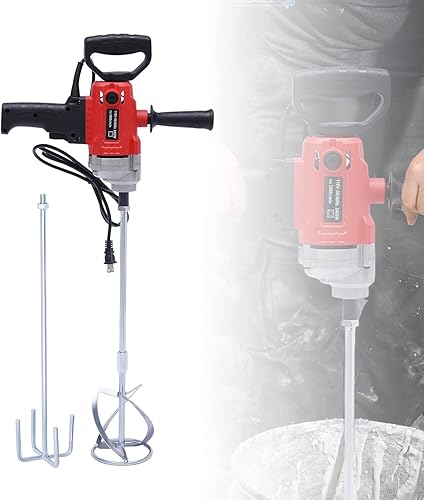 Juego de mezclador de taladro de alta resistencia con cable con mango de pala Máquina de taladro de mezcla eléctrica de 12 pulgada Motor de 2400 W