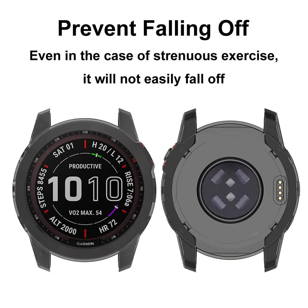 Custodia TPU Per Garmin Fenix 8 47mm/Fenix E - Antiurto, Antigraffio, Nero, Facile Installazione