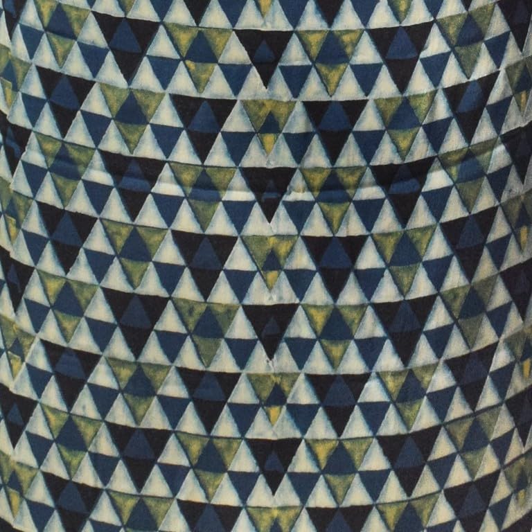 Image of Ethnics of Kutch Womens's Ajrakh Modal Silk Natural Dye Hand Block Print Unstitched Kurta Fabric