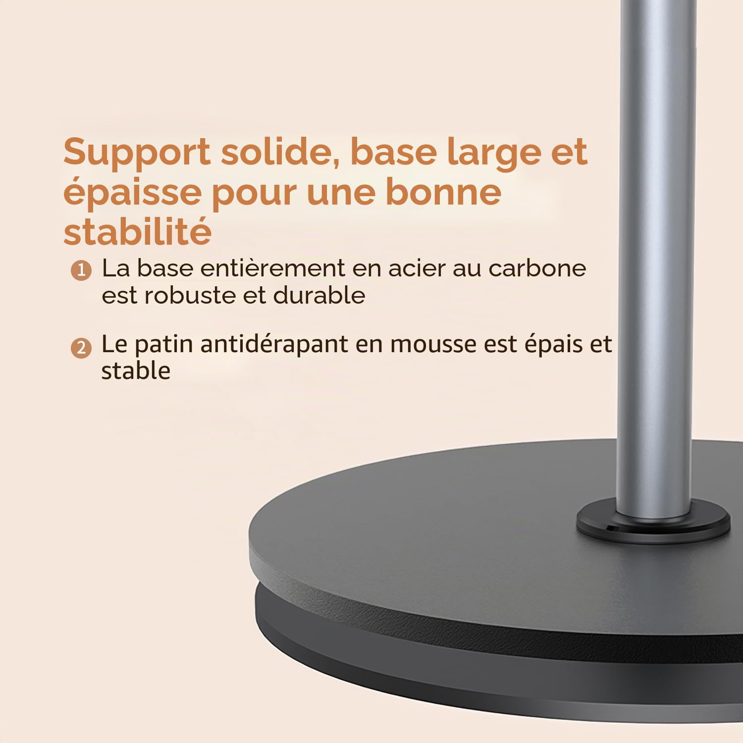 Filmer du Dessus Smartphone Trepied Bureau, 30 CM Long, Trepied iphone Réglable et Pliable, Adapté à la Diffusion, Enregistrement de Cuisine