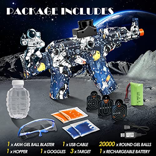 Voluart Gel Ball Blaster Automatic Modes 40,000+ Round Gel Balls Fun For Outdoor Activities-Shooting Team Game(Blue) #TOP5