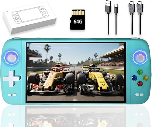 Nueva consola de juegos de mano retro M27, pantalla IPS de 7 pulgadas, portátil para juegos Android, 64G integrada con 20000 juegos, sistema Linux,