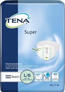 Tena ProSkin Super Adult Incontinence Brief L Heavy Absorbency Overnight, 67501, 28 Ct