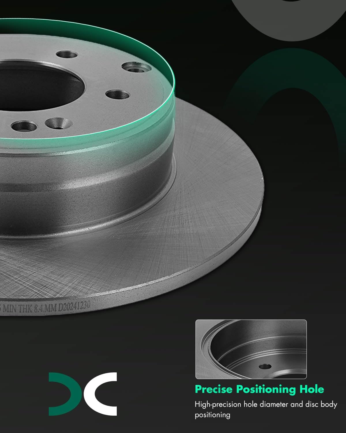 SCITOO Disc Brake Rotors Kits 31424 Rear Solid Brake Rotors Fit For Hyundai For Azera 2010-2011,For Hyundai For Sonata 2006-2019,For Kia For Cadenza 2014-2016,For Kia For Optima 2011-2020
