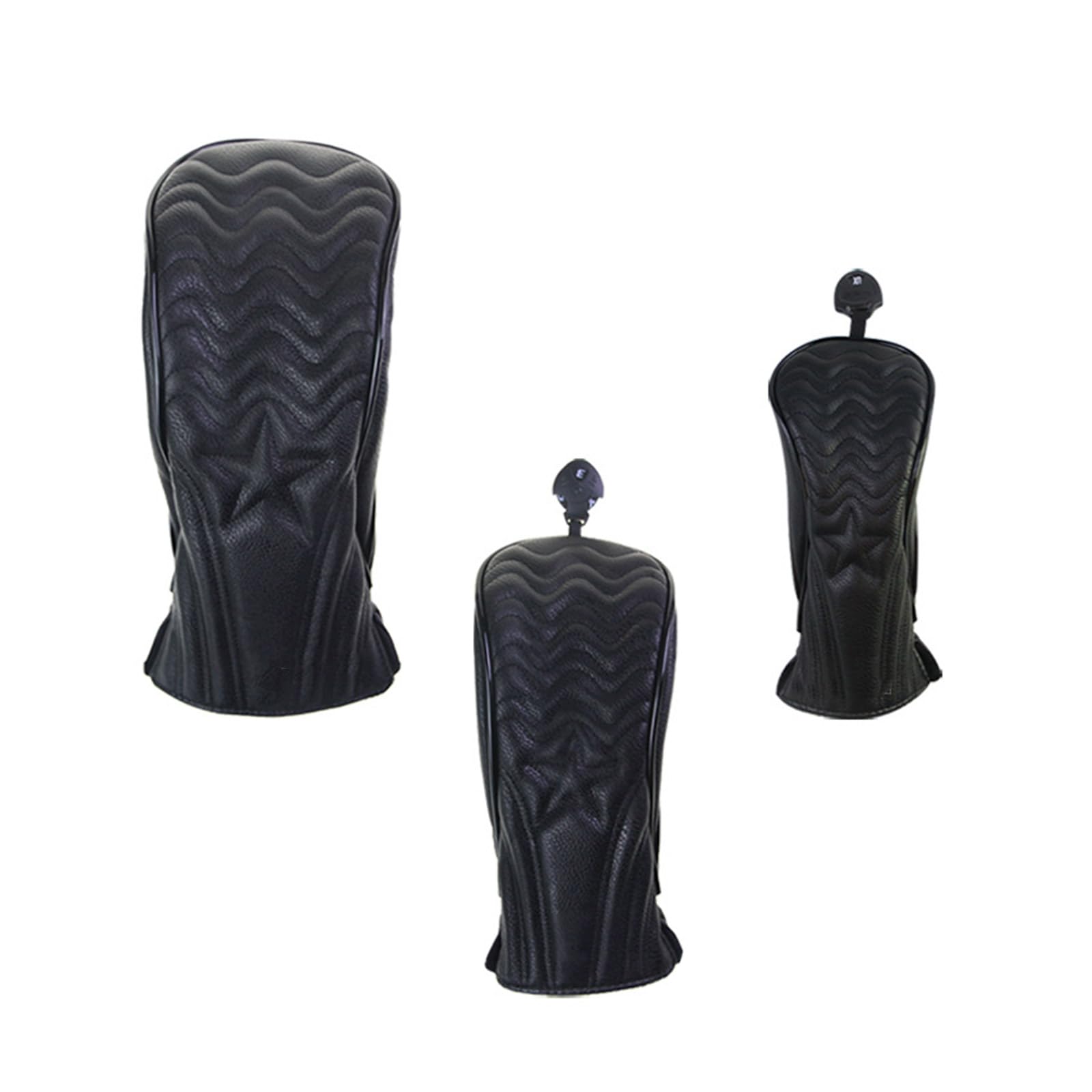 Funda universal para cabeza de golf de madera con estrella impermeable, ligera, portátil, para jugadores de viaje, de instalación rápida, textura de estrella, cubierta de cabeza de golf, de